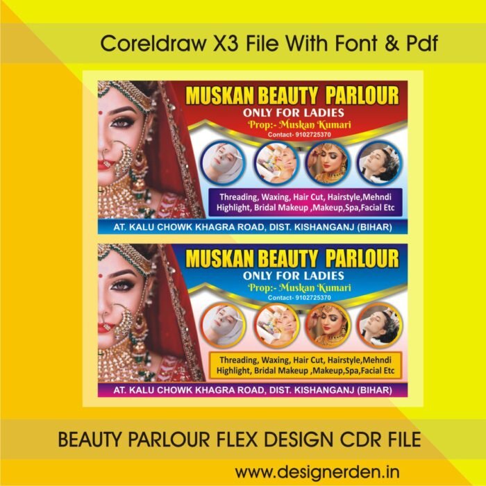 Beauty Parlour Banner Flex Design Cdr File