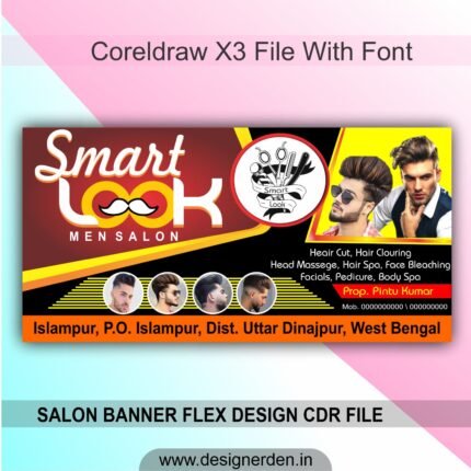 SALON BANNER FLEX DESIGN CDR FILE