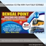 TRAVELS BUS SERVICE BANNER FLEX DESIGN CDR FILE