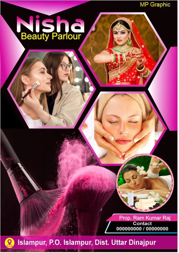 Beauty Parlour Menu Card Template CDR File