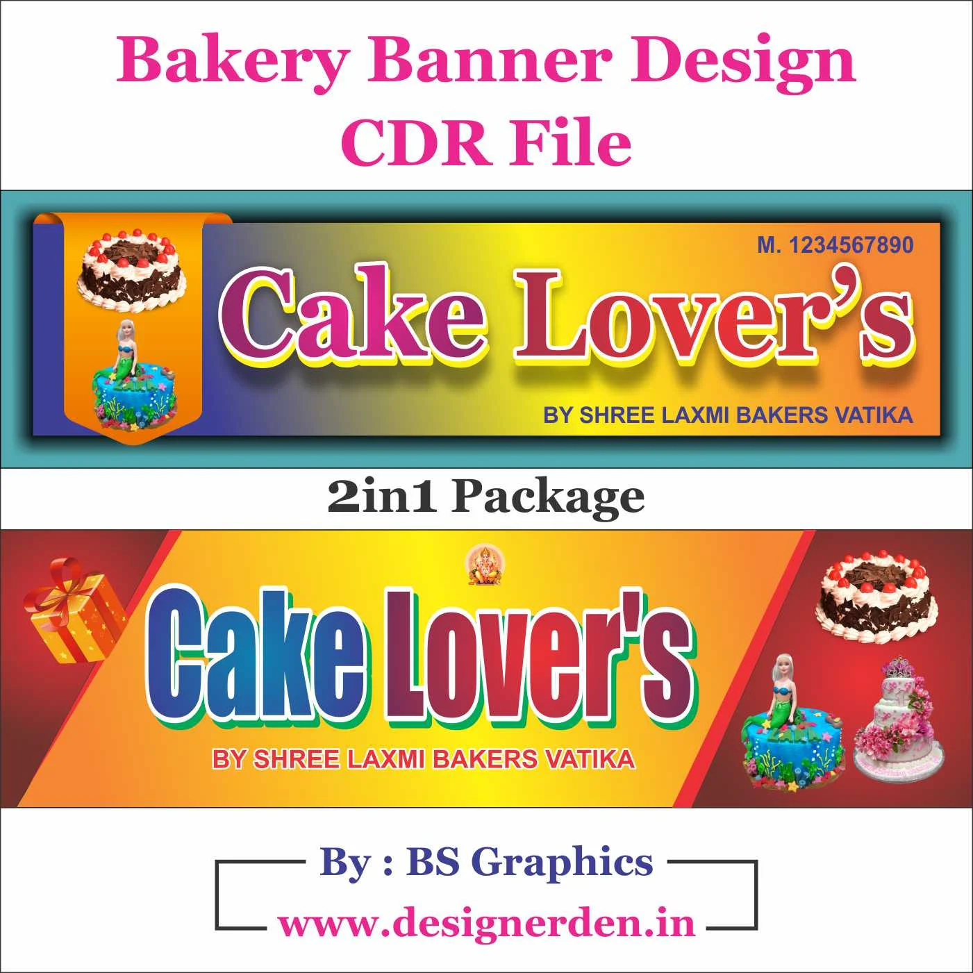 Bakery Banner Design CDR File - Image 1