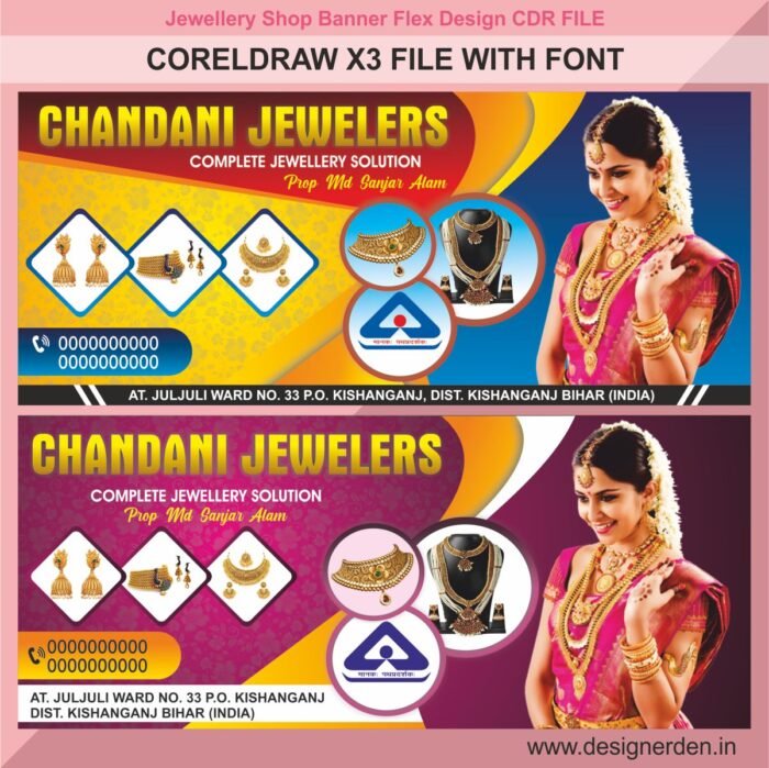 Jewellery Shop Banner Flex Design CDR FILE