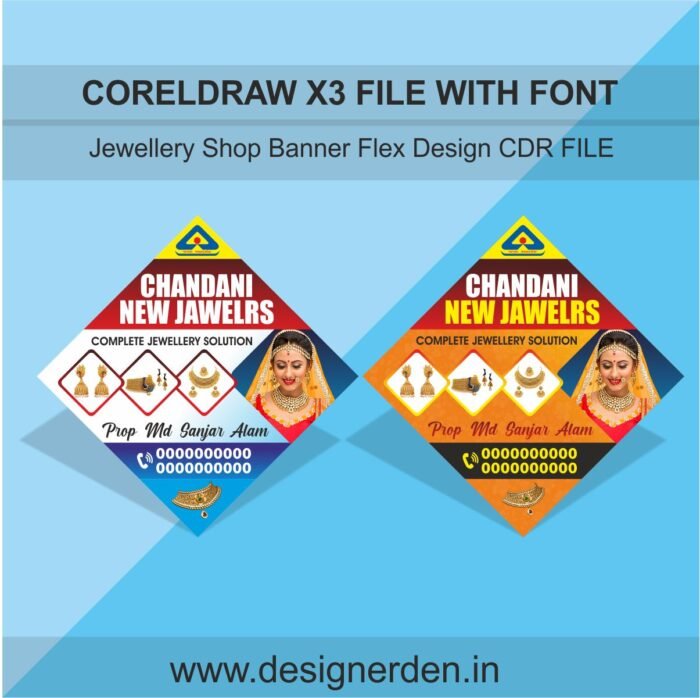 Jewellery Banner Flex Design CDR FILE