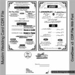 Muslim Wedding Card CDR File