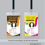 School id card design cdr file download