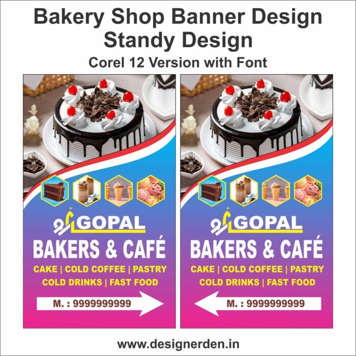 Bakery Shop Banner Design CDR File