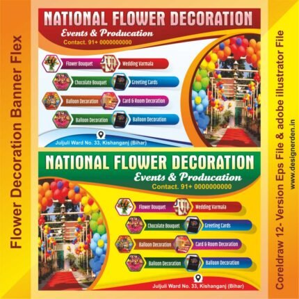 Flower Decoration Banner Flex Cdr File Eps File adobe illustrator File