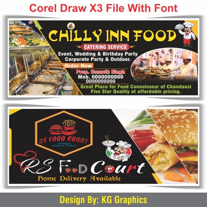 Food Shop Flex Banner Design Cdr File