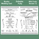 Muslim Wedding Card Urdu English cdr File