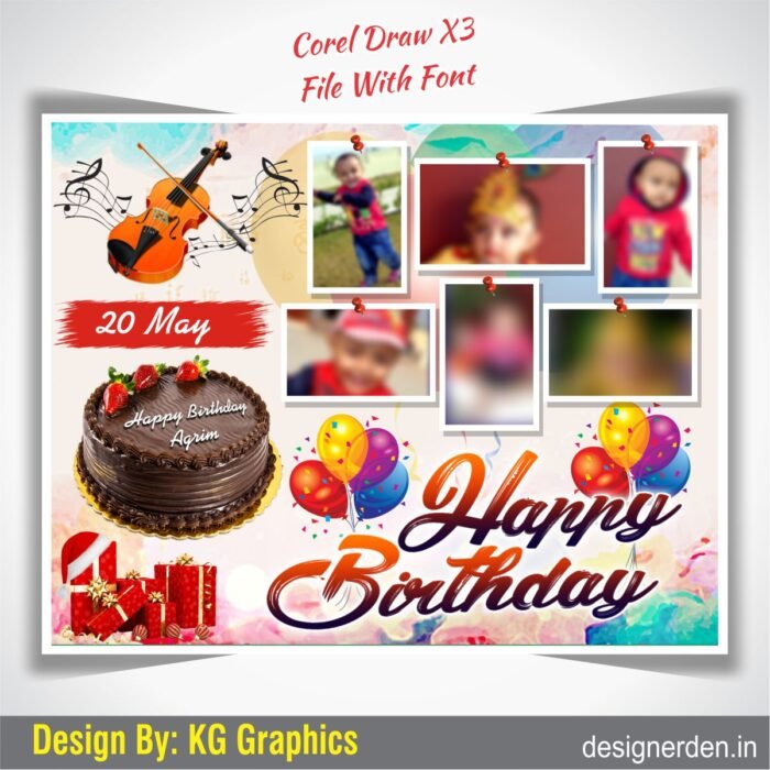Happy Birthday Flex Banner Design Cdr File