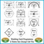 Shadi Card Name Box Design - Programme Box CDR File With Fonts