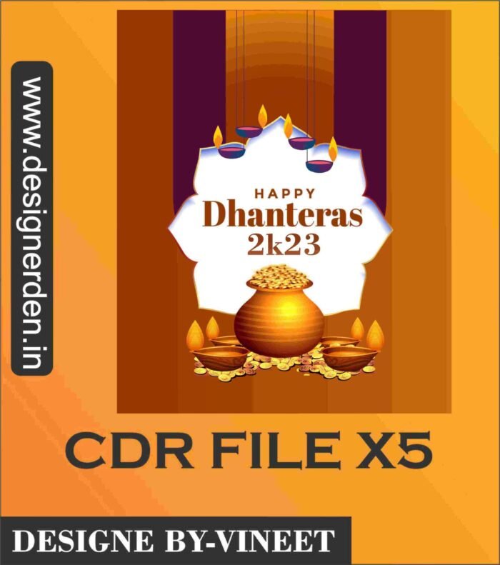 Happy Dhanteras Wish Poster Cdr File X5