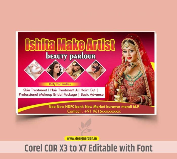 Beauty Parlour Banner Design CDR File