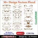 30+ Vectors Floral Design CDR 12