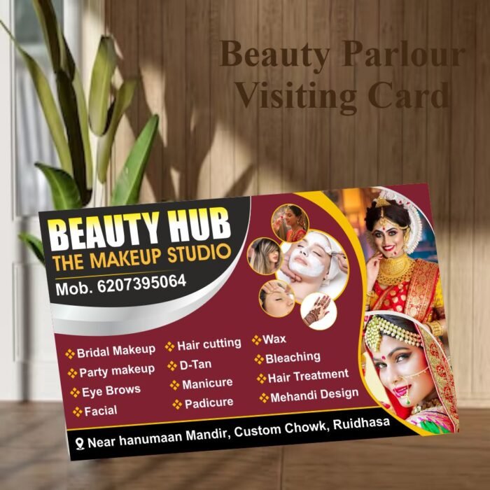 Creative Beauty Parlor Visiting Card CDR file