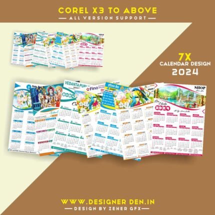 Calendar 7X Combo New Design 2024 Cdr File