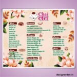 Chai -Tea Stall Menu Card Design CDR File