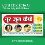 Juice Cafe Flex CDR File with Fonts