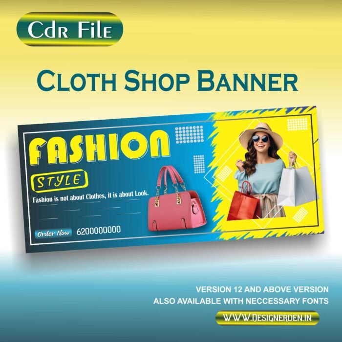 Cloth Shop Banner Design - Garments Store Banner