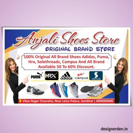 Shoe Shop Flex Banner Design Template