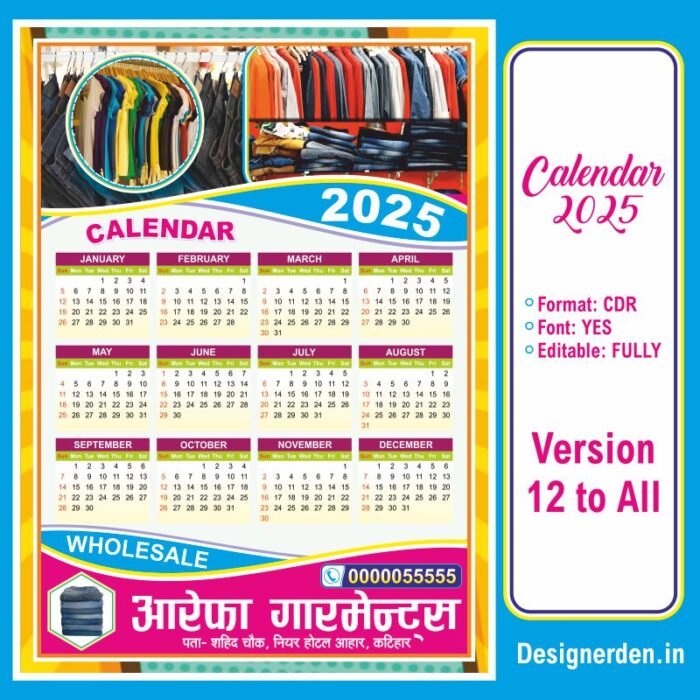 Calendar Design 2025 With Holidays