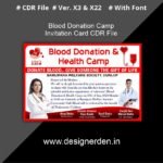 Blood Donation Camp Invitation Card CDR File