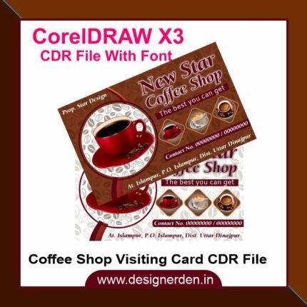 Coffee Shop Visiting Card Design CDR File