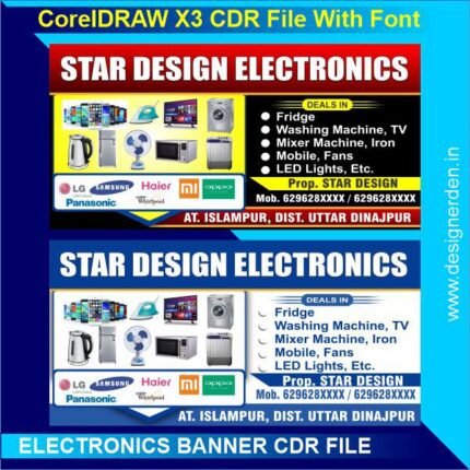 ELECTRONICS BANNER DESIGN CDR FILE