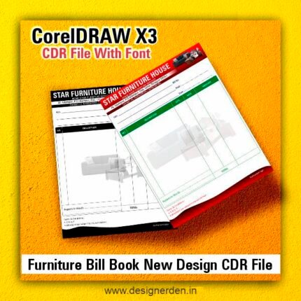 Furniture Shop Bill Book Design CDR File