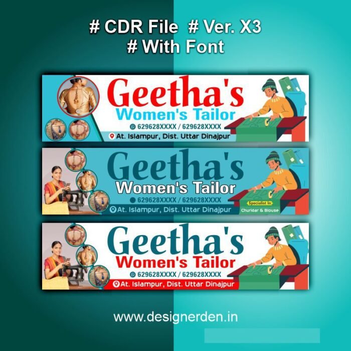 Ladies Tailor Banner Design CDR File