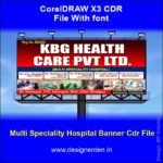 Multi Speciality Hospital Banner Design CDR File