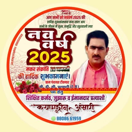 New Year 2025 poster Design CDR File