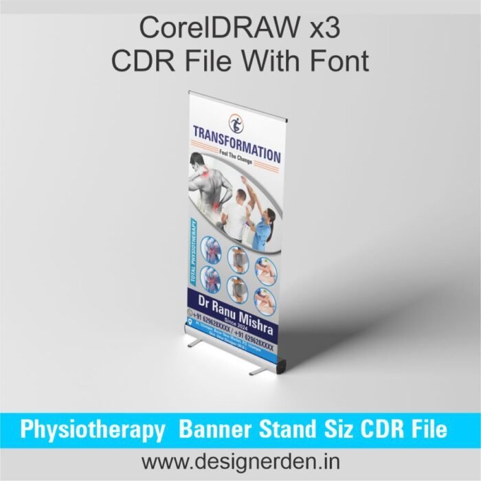 Physiotherapy Standee Banner Design CDR File