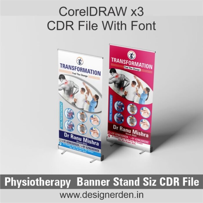 Physiotherapy Standee Banner Design CDR File