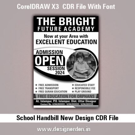 School Handbill Design CDR File