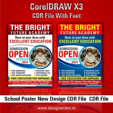 School Poster Design CDR File