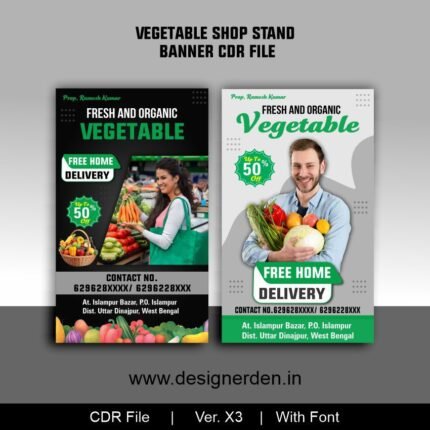 Vegetable Shop Standee Banner