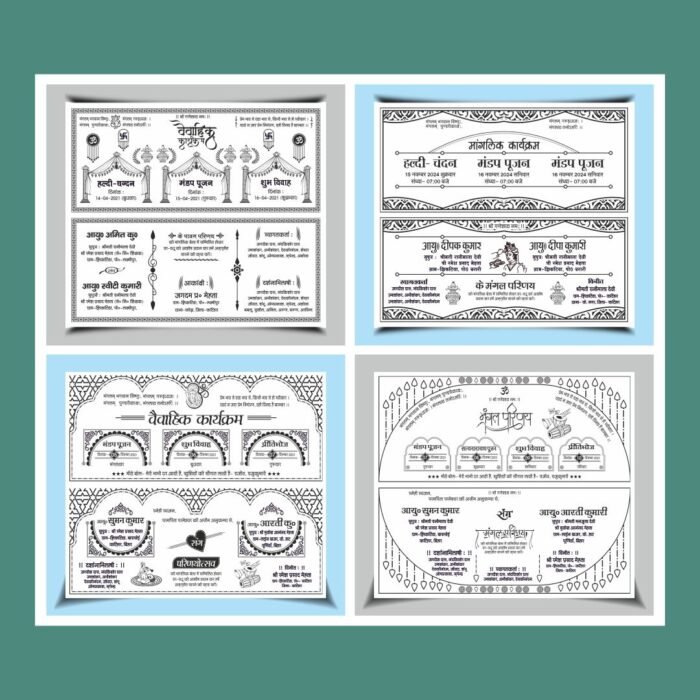 Packages of Hindu Wedding Card Matter Design CDR File - Image 6