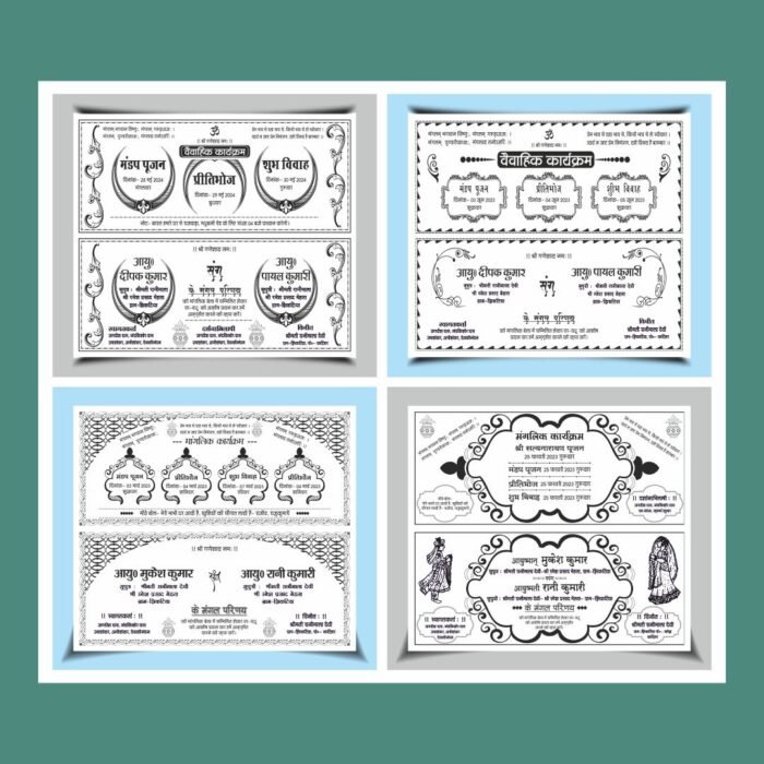 Packages of Hindu Wedding Card Matter Design CDR File - Image 8