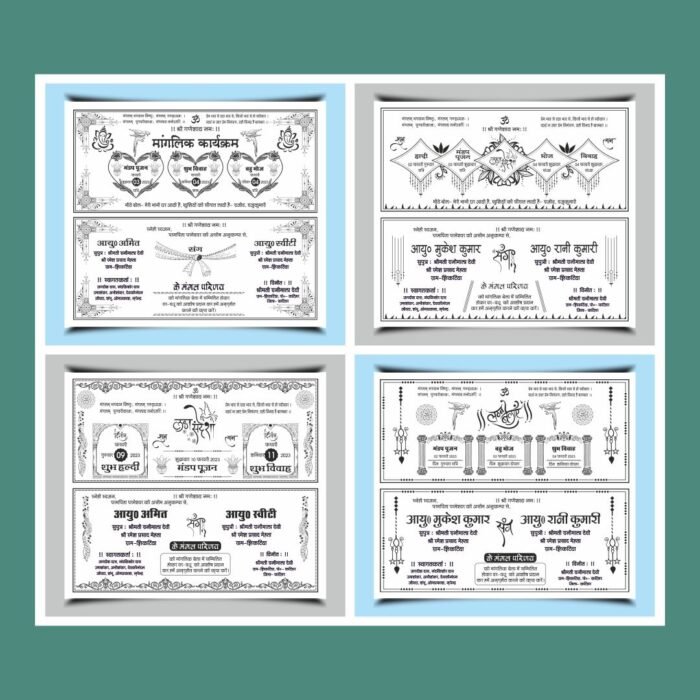 Packages of Hindu Wedding Card Matter Design CDR File - Image 12