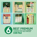 6 Best Premium Ramadan 2025 Calendar Time Table Package CDR File
