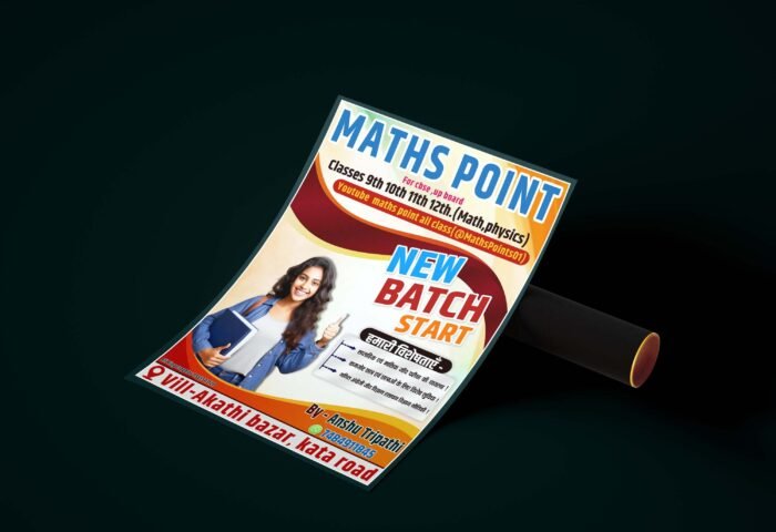 Maths Coaching Center Poster Design CDR File