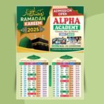 2025 Ramadan Digital Pocket Card Time Table Design CDR File - Multicolor Ramzan Pocket Card
