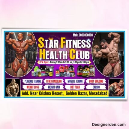 GYM Flex Banner Design CDR File