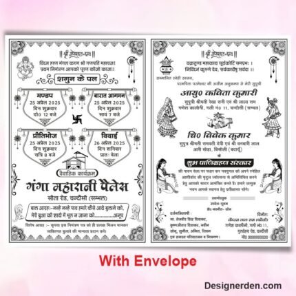 Hindu Shadi Card Design CDR File