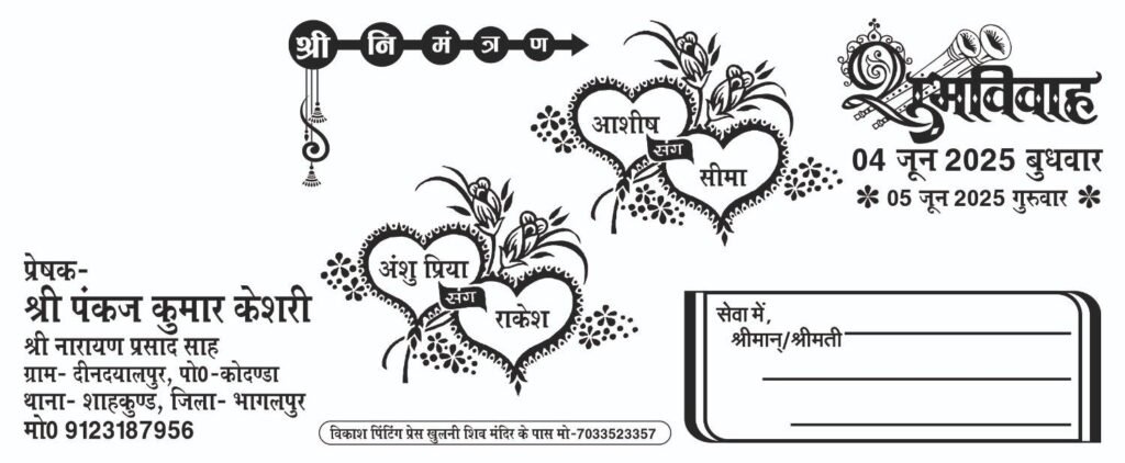 Hindu Wedding Card CDR File Download Available Now!