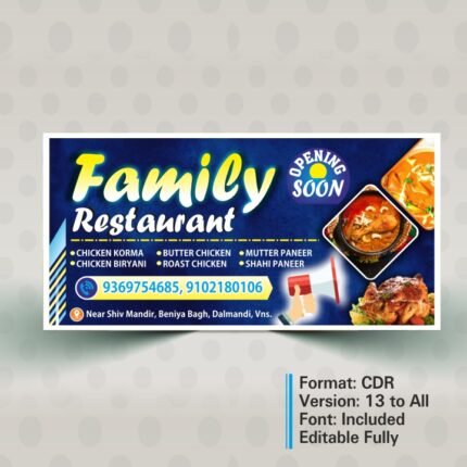 Restaurant Flex Banner Design CDR File