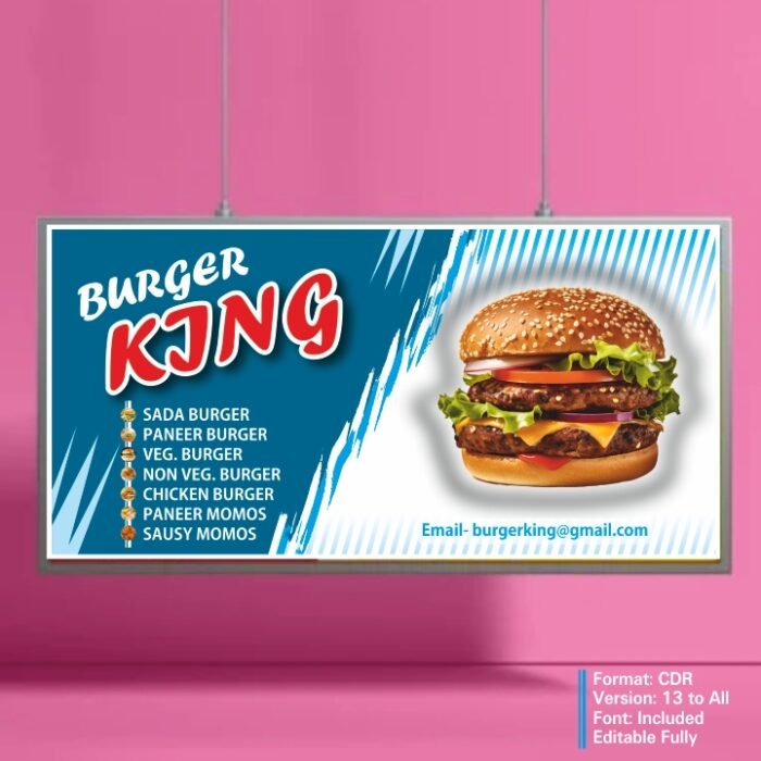 Burger King Flex Banner Design CDR File