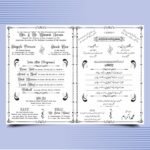 Muslim Shadi Card Design CDR File - Urdu English Wedding Card in Square Format