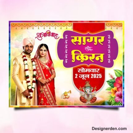 Bride and Groom Bus Sticker Design - Wedding Car Poster CDR File